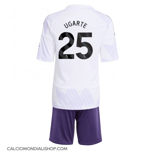 Maglie da calcio Manchester United Manuel Ugarte #25 Seconda Maglia Bambino 2025-26 Manica Corta (+ Pantaloni corti)